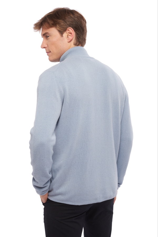 Cashmere & Yak men chunky sweater vincent sky blue blue chine 2xl